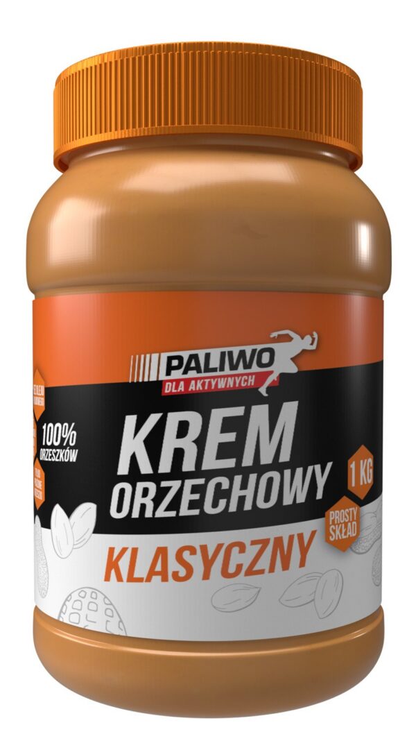 Krem orzechowy klasyczny 100 % bez dodatku soli i cukrów 1 kg — Paliwo Dla Aktywnych