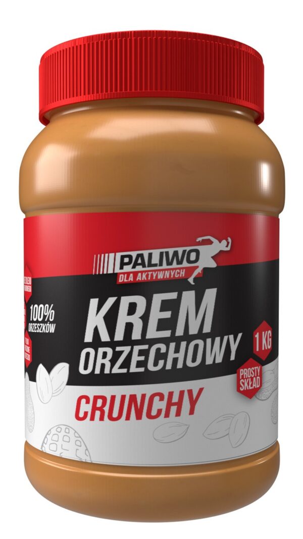 Krem orzechowy crunchy 100 % bez dodatku soli i cukrów 1 kg — Paliwo Dla Aktywnych