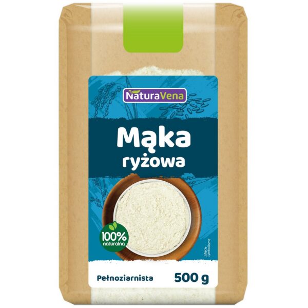 Mąka ryżowa pełnoziarnista bezglutenowa 500 g — Naturavena