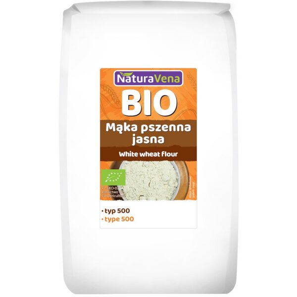 Mąka pszenna jasna typ 500 BIO 1 kg — Naturavena