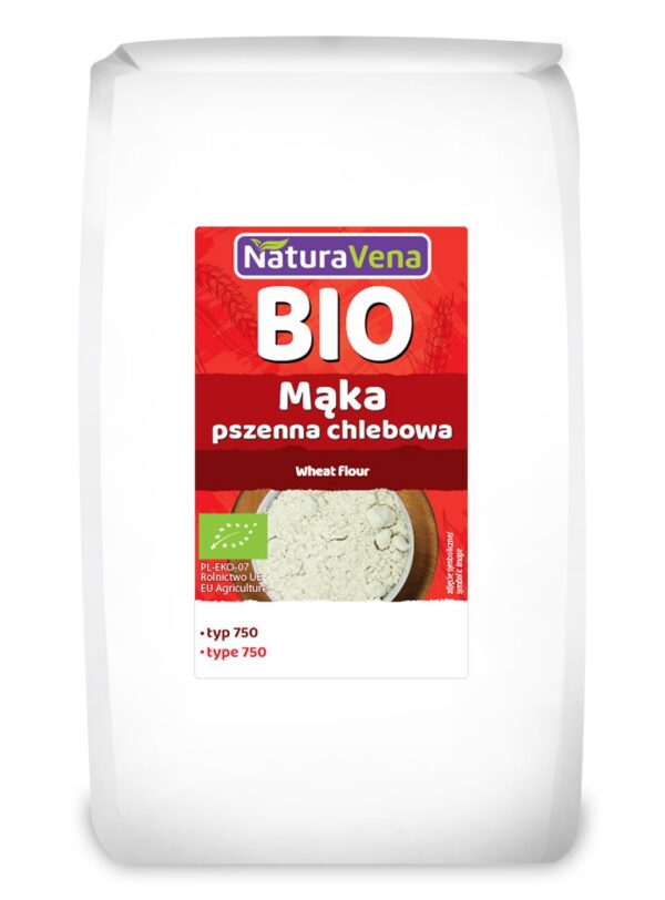 Mąka pszenna chlebowa typ 750 BIO 1 kg — Naturavena
