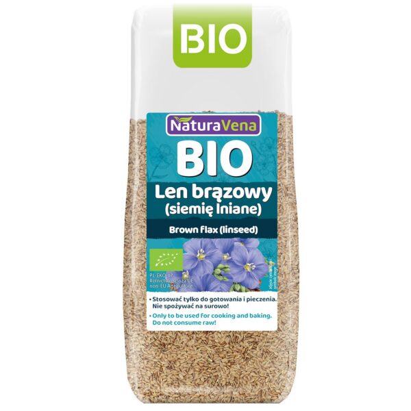 Len brązowy (siemię lniane) BIO 250 g — Naturavena
