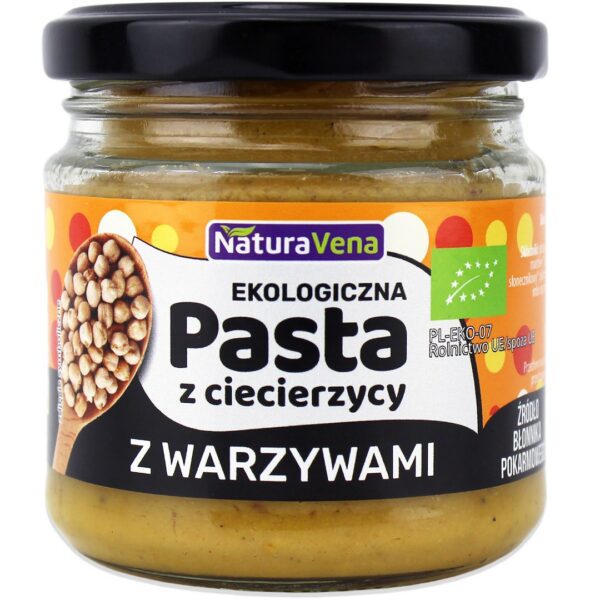 Pasta z ciecierzycy z warzywami BIO 185 g — Naturavena