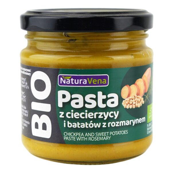 Pasta z ciecierzycy i batatów z rozmarynem BIO 185 g — Naturavena