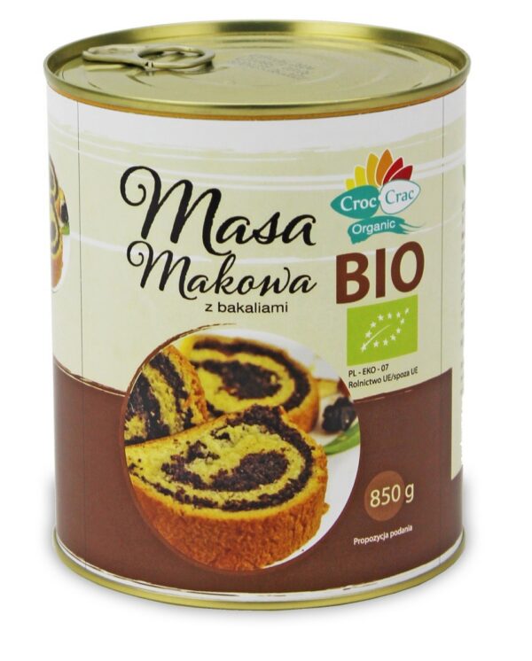 Masa makowa z bakaliami BIO 850 g — Croc-crac