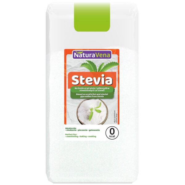 Stevia (na bazie erytrytolu i glikozydów stewiolowych ze stewii) 500 g — Naturavena