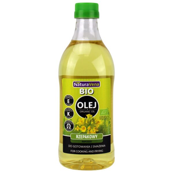 Olej rzepakowy do gotowania i smażenia Omega-3 BIO 1 L — Naturavena