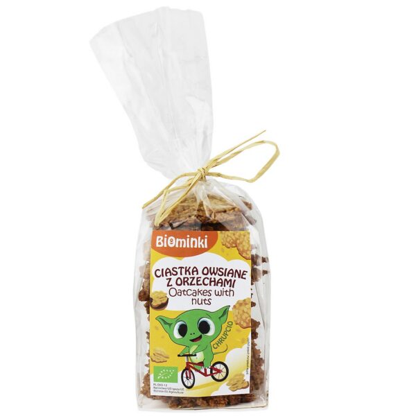Ciastka owsiane z orzechami włoskimi BIO 170 g — Biominki