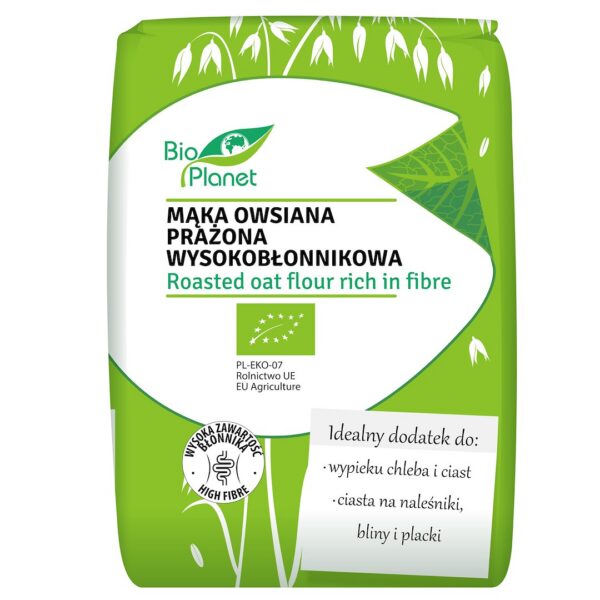 Mąka owsiana prażona wysokobłonnikowa BIO 300 g — Bio Planet