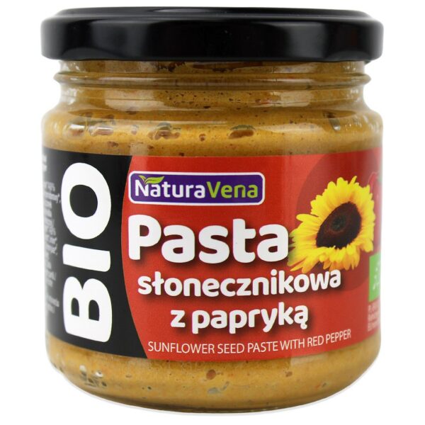 Pasta słonecznikowa z papryką BIO 185 g — Naturavena