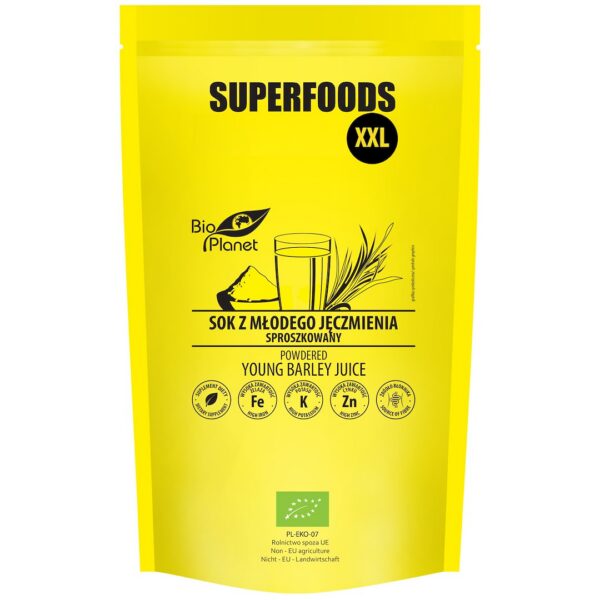 Sok z młodego jęczmienia sproszkowany BIO 500 g — Bio Planet