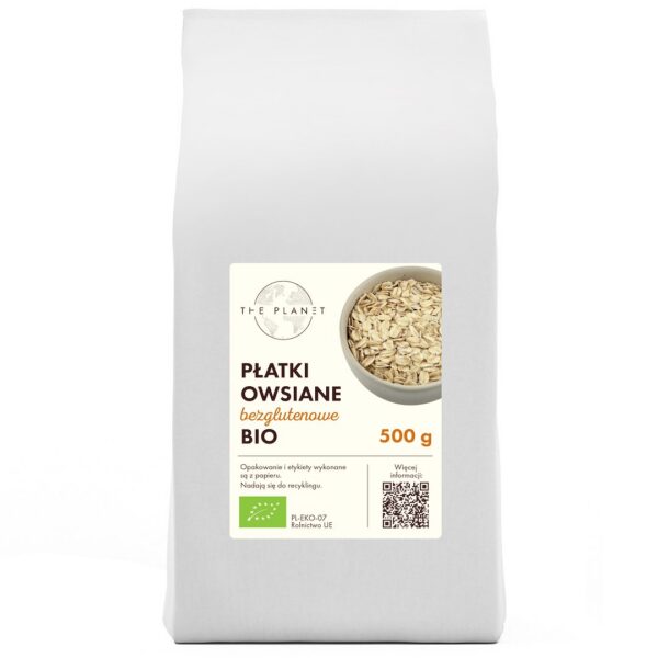 Płatki owsiane bezglutenowe BIO 500 g — The Planet