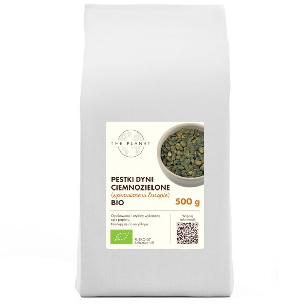 Pestki dyni ciemnozielone (uprawiane w Europie) BIO 500 g — The Planet
