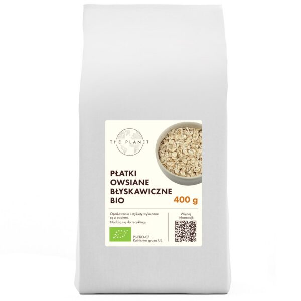 Płatki owsiane błyskawiczne BIO 400 g — The Planet