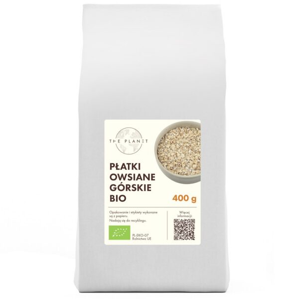Płatki owsiane górskie BIO 400 g — The Planet