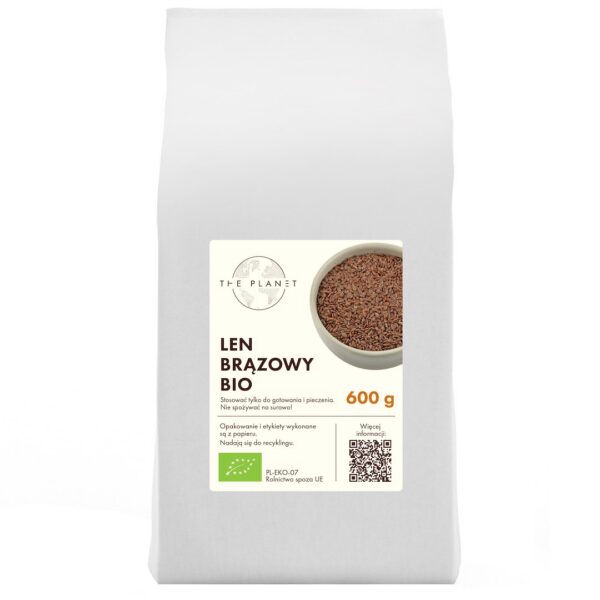 Len brązowy (siemię lniane) BIO 600 g — The Planet
