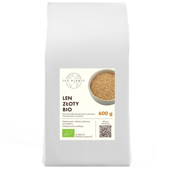 Len złoty (siemię lniane) BIO 600 g — The Planet