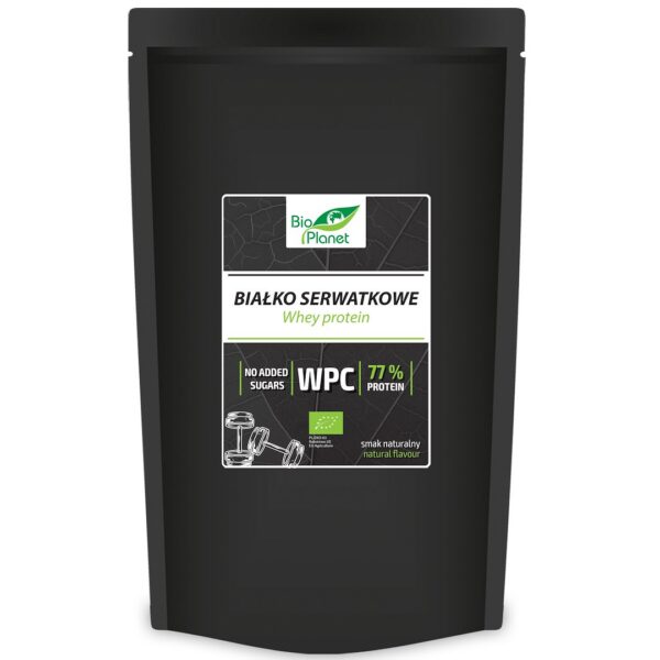 Białko serwatkowe naturalne (koncentrat WPC 77) BIO 500 g — Bio Planet