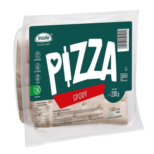 Spody do pizzy bezglutenowe (3 szt.) 230 g — Incola
