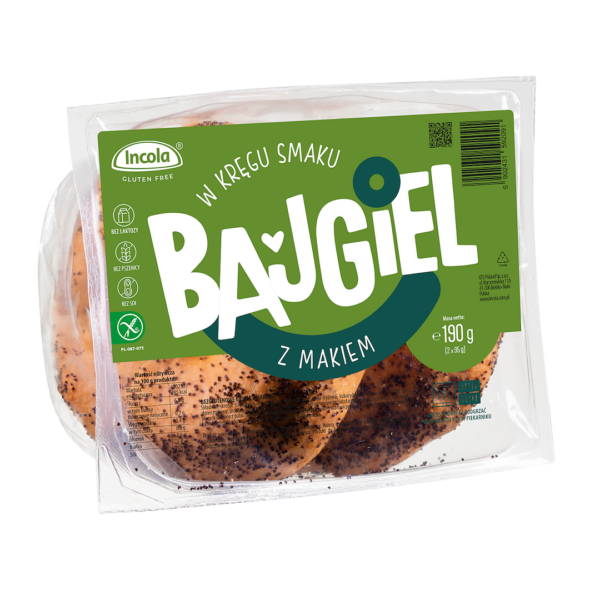 Bajgle z makiem bezglutenowe (2 szt.) 190 g — Incola