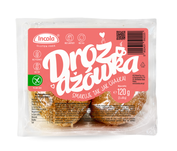 Drożdżówka chałka bezglutenowa (2 szt.) 120 g — Incola
