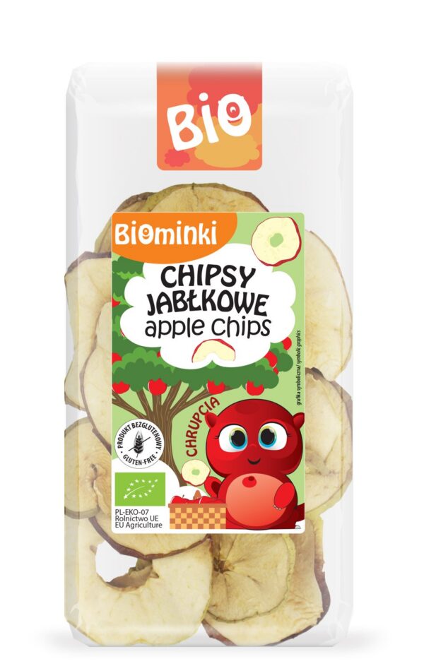 Chipsy jabłkowe bezglutenowe BIO 30 g — Biominki
