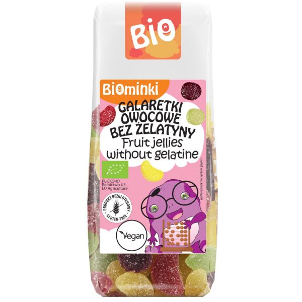 Galaretki owocowe bez żelatyny bezglutenowe BIO 100 g — Biominki