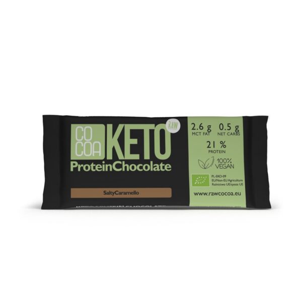 Czekolada proteinowa o smaku słonego karmelu keto BIO 40 g — Cocoa