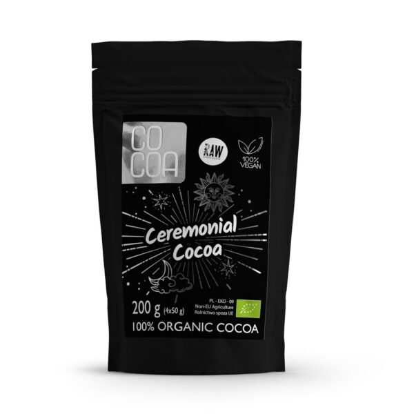 Kakao ceremonialne, tabliczki gorzkie 100 % kakao BIO (4 x 50 g) 200 g — Cocoa