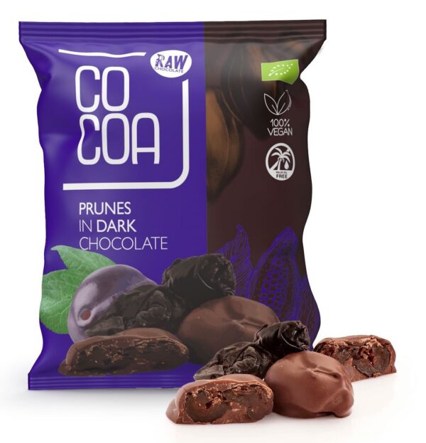 Śliwki kalifornijskie w czekoladzie ciemnej BIO 70 g — Cocoa