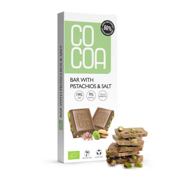 Tabliczka z pistacjami i solą BIO 40 g — Cocoa