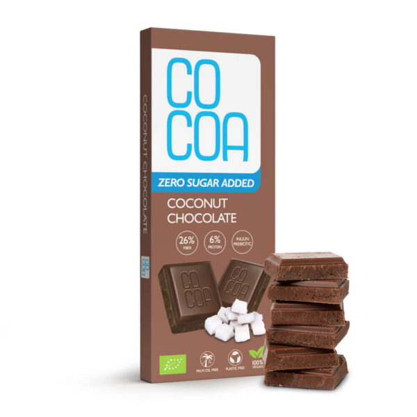 Czekolada kokosowa bez dodatku cukrów BIO 40 g — Cocoa