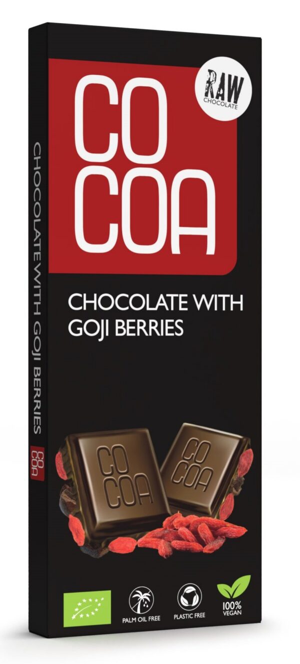 Czekolada surowa z jagodami goji BIO 40 g — Cocoa
