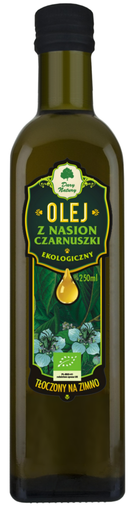 Olej z czarnuszki filtrowany tłoczony na zimno BIO 250 ml — Dary Natury
