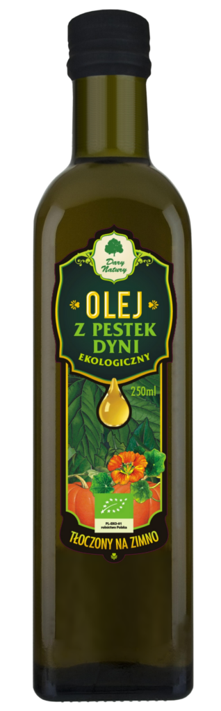 Olej z pestek dyni tłoczony na zimno BIO 250 ml — Dary Natury