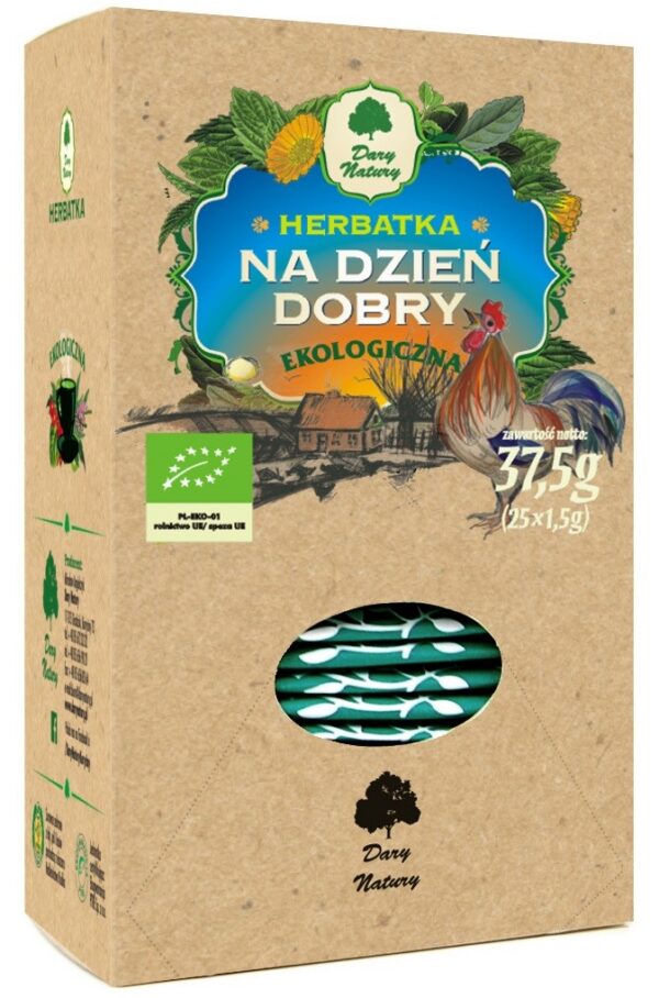 Herbatka na dzień dobry BIO (25 x 1,5 g) 37,5 g — Dary Natury