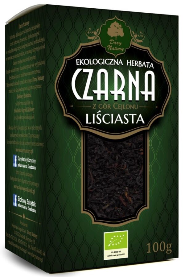 Herbata czarna liściasta BIO 100 g — Dary Natury