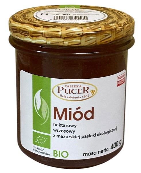 Miód wrzosowy BIO 400 g — Pasieka Pucer
