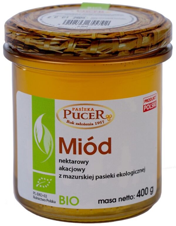 Miód akacjowy BIO 400 g — Pasieka Pucer
