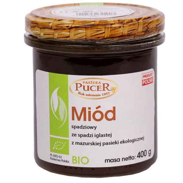 Miód spadziowy ze spadzi iglastej BIO 400 g — Pasieka Pucer