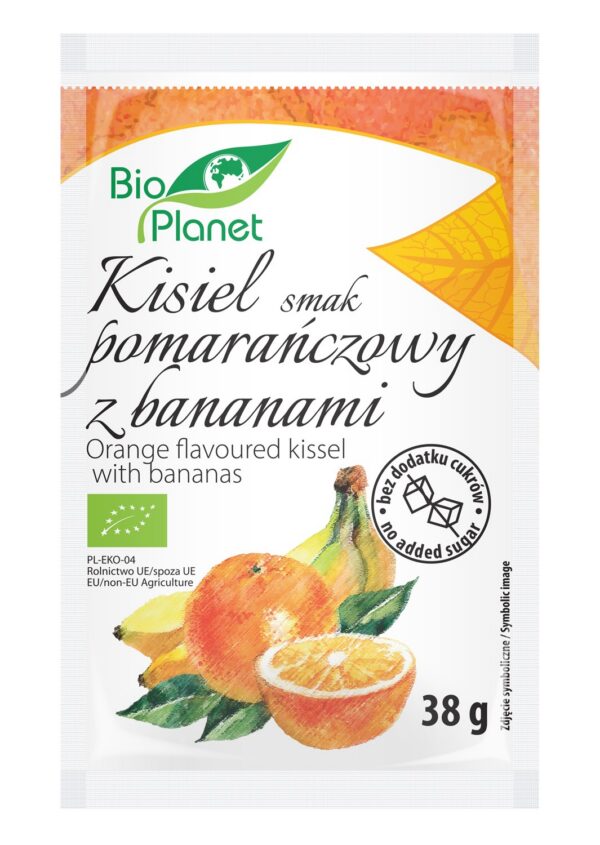 Kisiel o smaku pomarańczowym z bananami BIO 38 g — Bio Planet