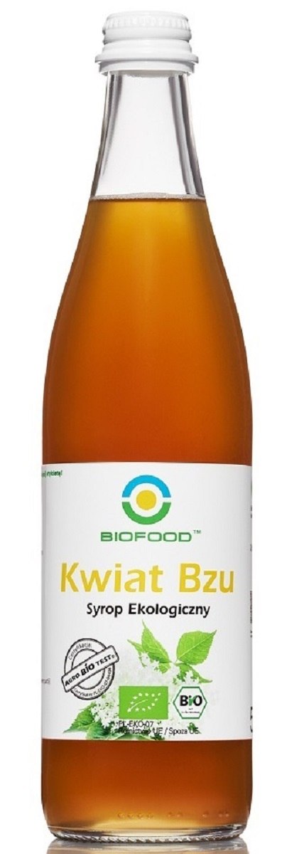 Syrop z kwiatów czarnego bzu bezglutenowy BIO 500 ml — Biofood