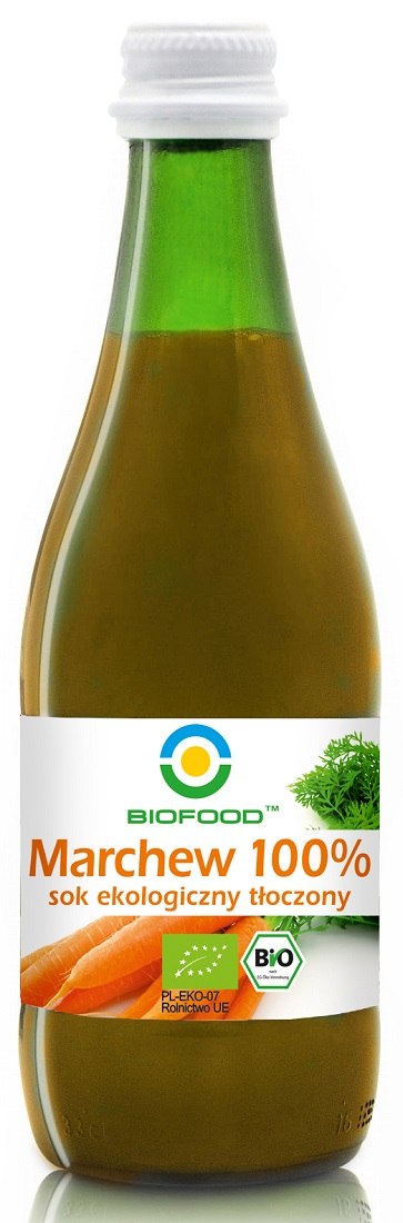 Sok z marchwi NFC bezglutenowy BIO 300 ml — Biofood