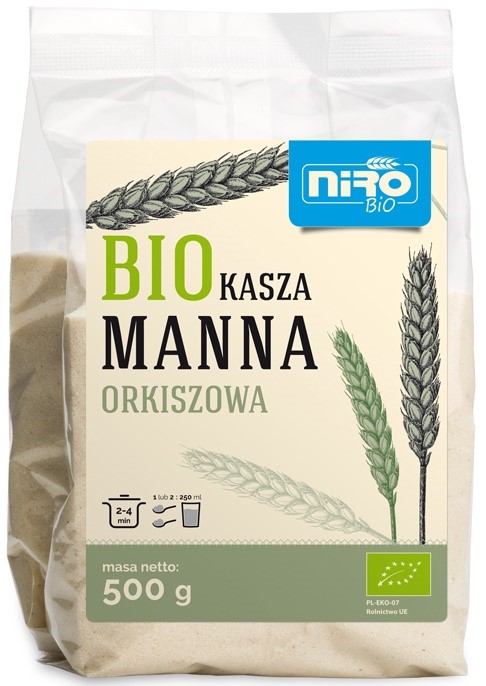 Kasza manna orkiszowa jasna BIO 500 g — Niro