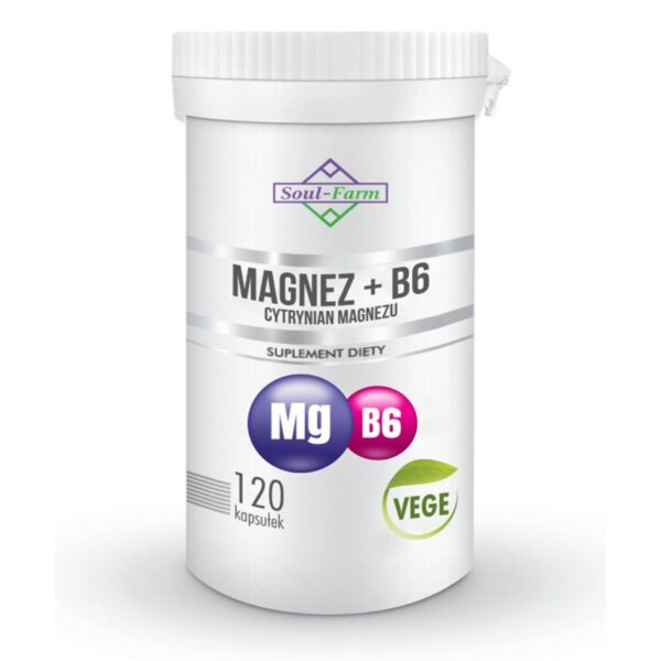 Magnez + witamina B6 120 kapsułek — Soul Farm