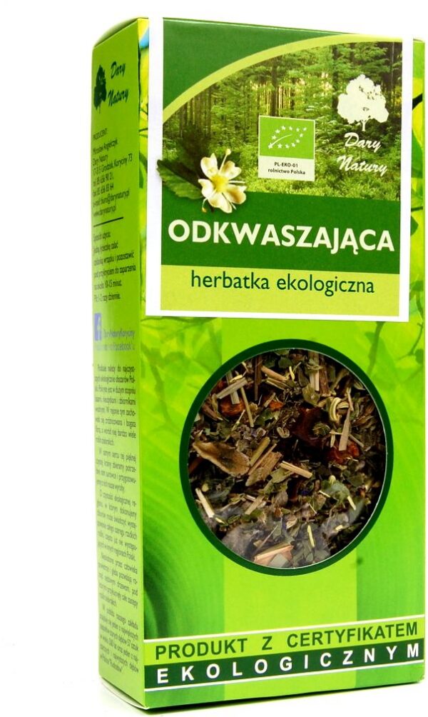 Herbatka ziołowa z pokrzywą, dziką różą, trawą cytrynową i szałwią BIO 50 g — Dary Natury