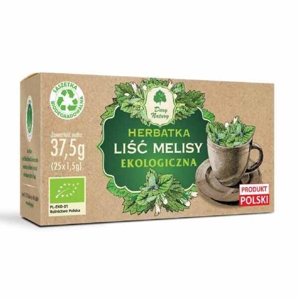 Herbatka liść melisy BIO (25 x 1,5 g) 37,5 g — Dary Natury