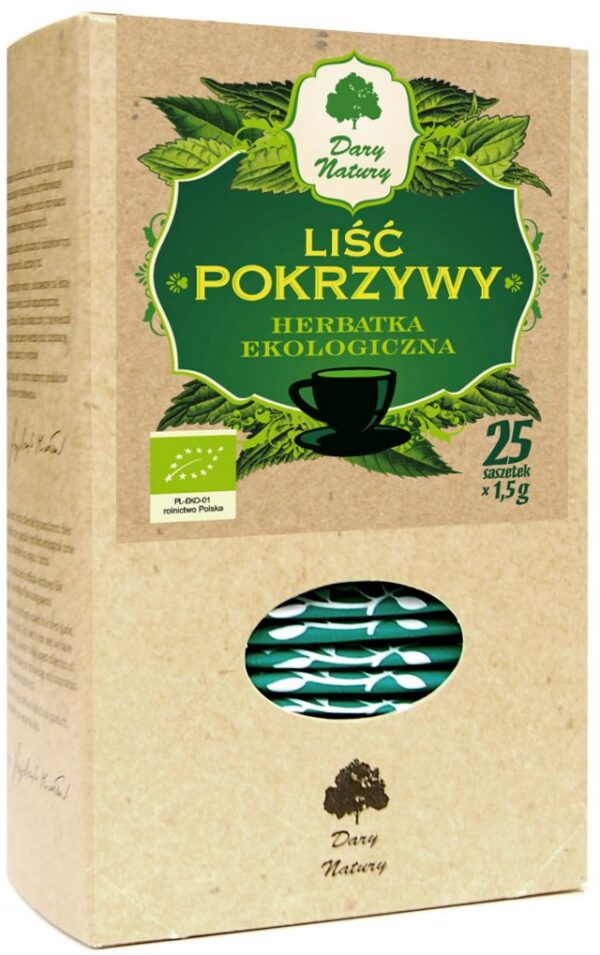 Herbatka liść pokrzywy BIO (25 x 1,5 g) 37,5 g — Dary Natury