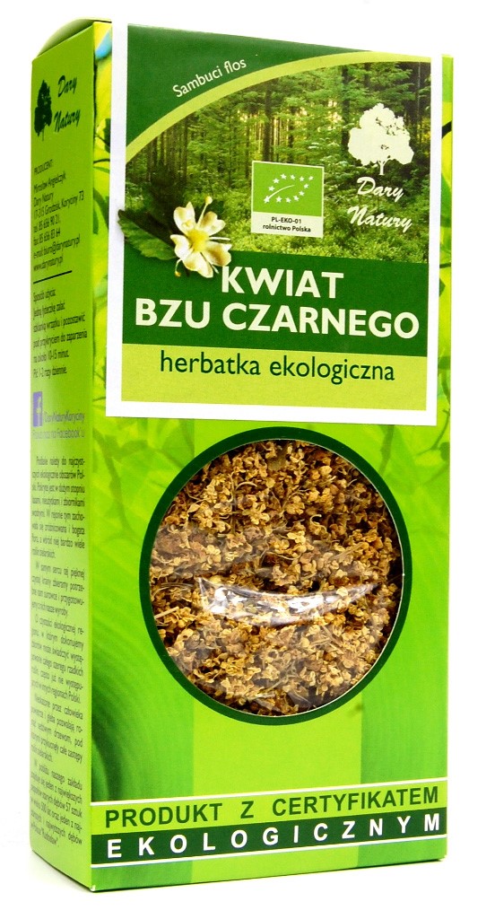 Herbatka kwiat czarnego bzu BIO 50 g — Dary Natury