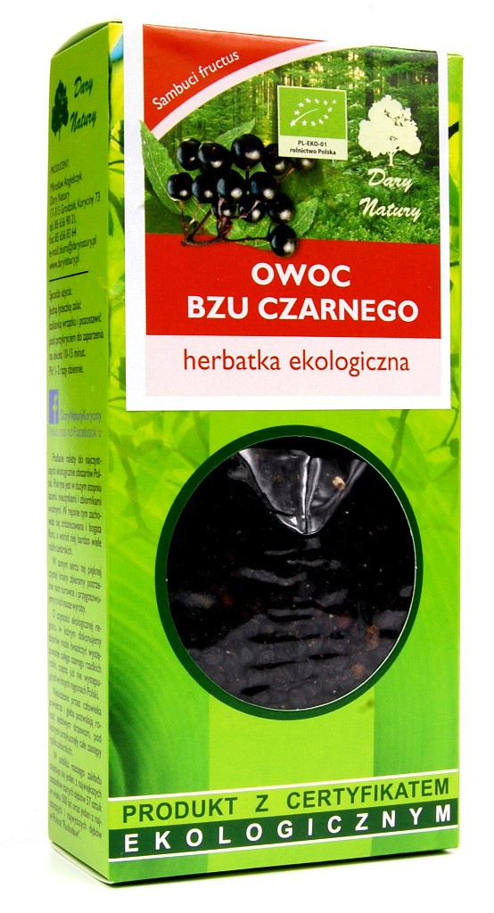 Herbatka owoc czarnego bzu BIO 100 g — Dary Natury